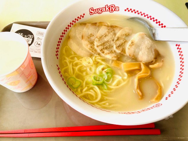 2022年9月18日　「スガキヤ」のラーメン